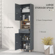 Tall matte grey bathroom cabinet – image 4