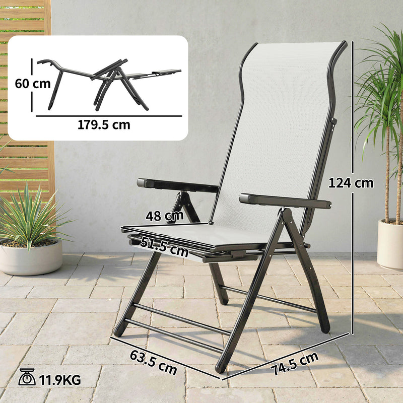 Folding reclining garden chairs – image 3