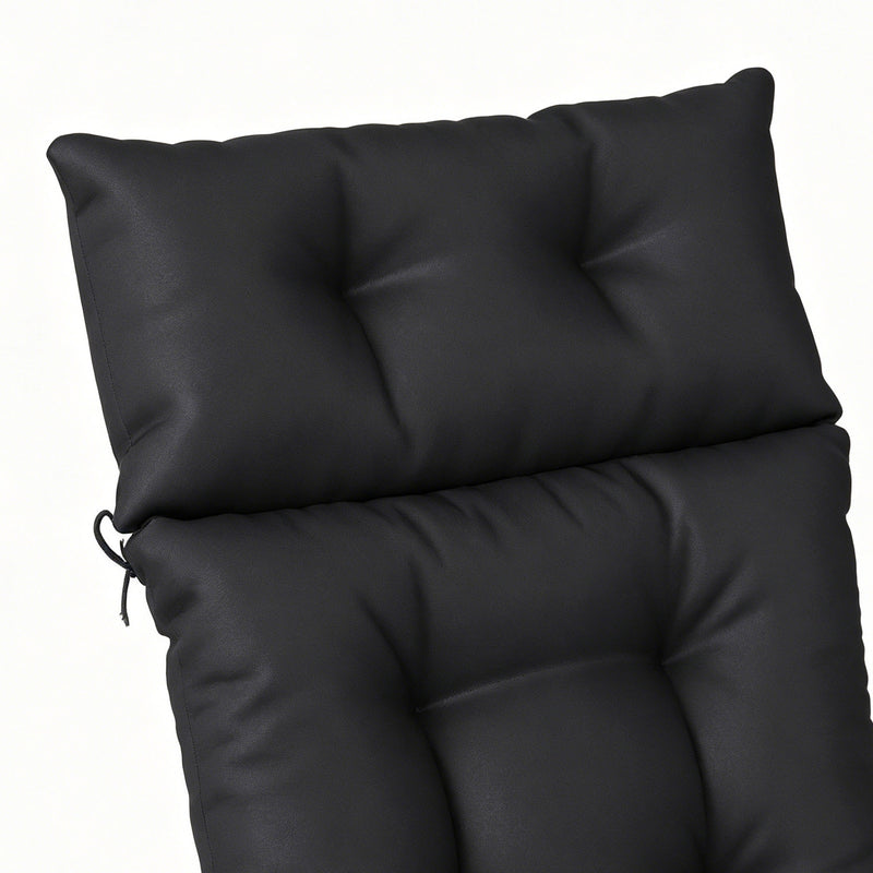 Black sun lounger cushions 190 x 56 cm – image 10