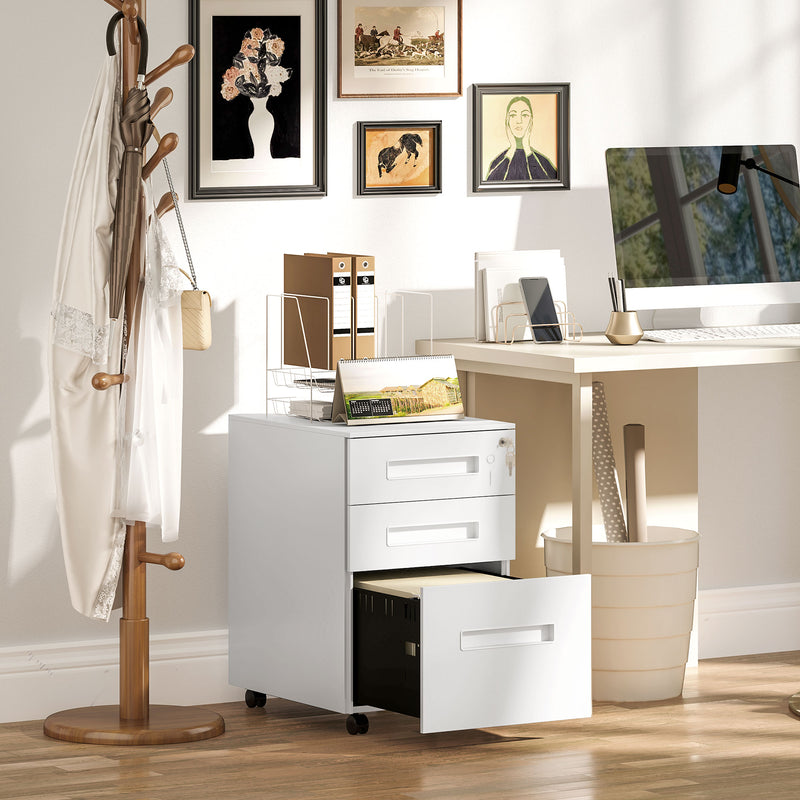 39 cm steel filing cabinet – white – image 2