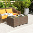 Brown rattan coffee table – image 2