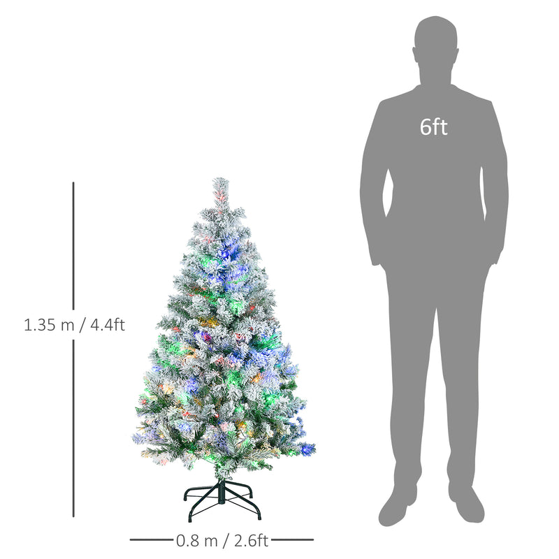 4.5ft pre-lit snow-tipped Christmas tree – image 3