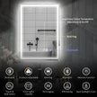 50 x 70 cm LED mirror with clock – image 4