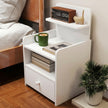 HOMCOM Bedside Cabinet, Bedside Table with Drawer and Shelf for Living Room, White – view 6