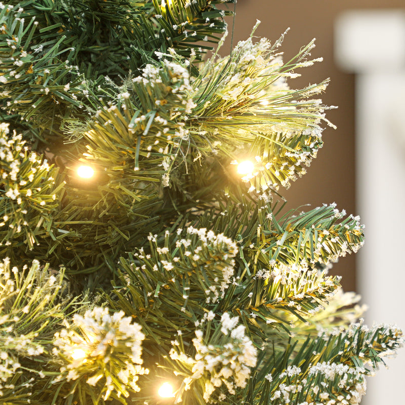 60 cm snowy tabletop tree with pine cones – image 8