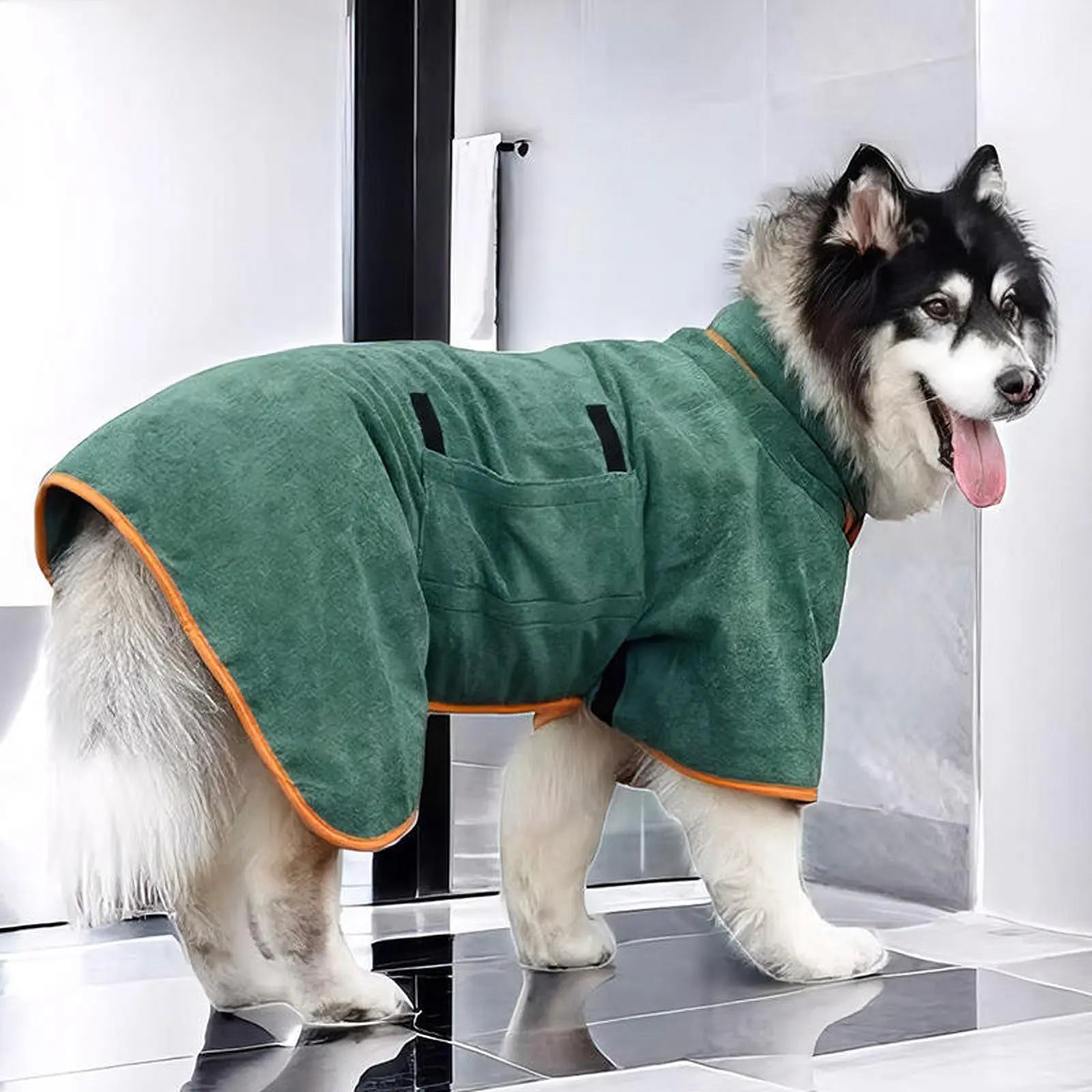 Quick-Dry Hooded Dog Bathrobe Towel