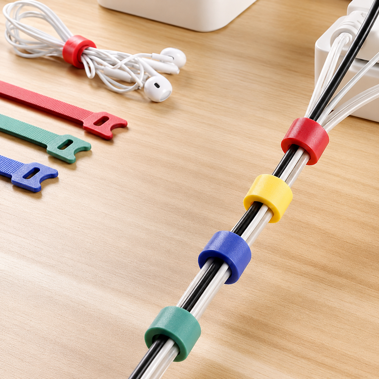 10 Reusable Nylon Cable Ties Organisers