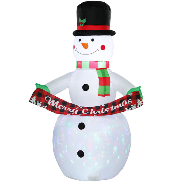 6.7ft Musical Snowman Christmas Inflatable on a white background