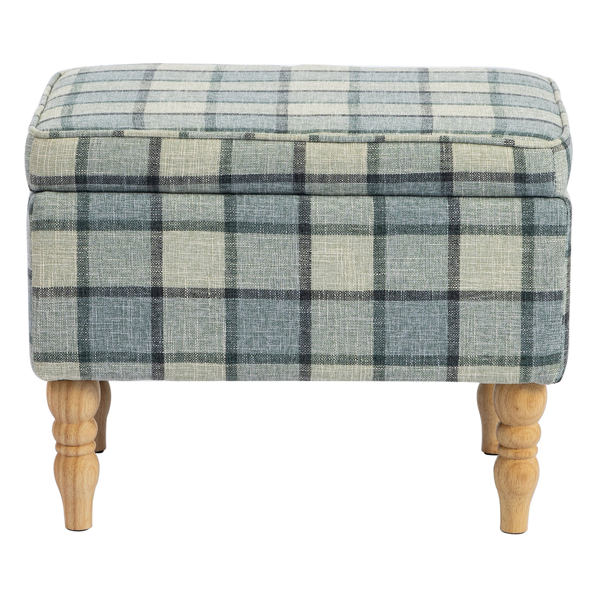 24L Upholstered Storage Footstool with Reversible Tray Lid – Grey