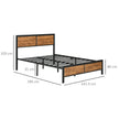 Industrial double bed, 31 cm underbed – image 3