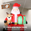 Ground stakes and tether ropes for securing the inflatable