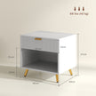 White & gold bedside table – image 3