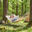 Outsunny Double Hammock 2 Person Swing Bed with Spreader Bars, Pillows, Pad, 200 x 140cm, Cream White – view 10