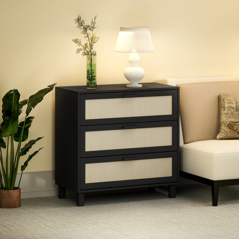 Rattan 3-drawer chest – image 8
