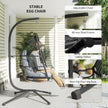Rattan hanging egg chair – image 7