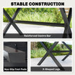 Wood-effect garden dining table with X-legs – image 6