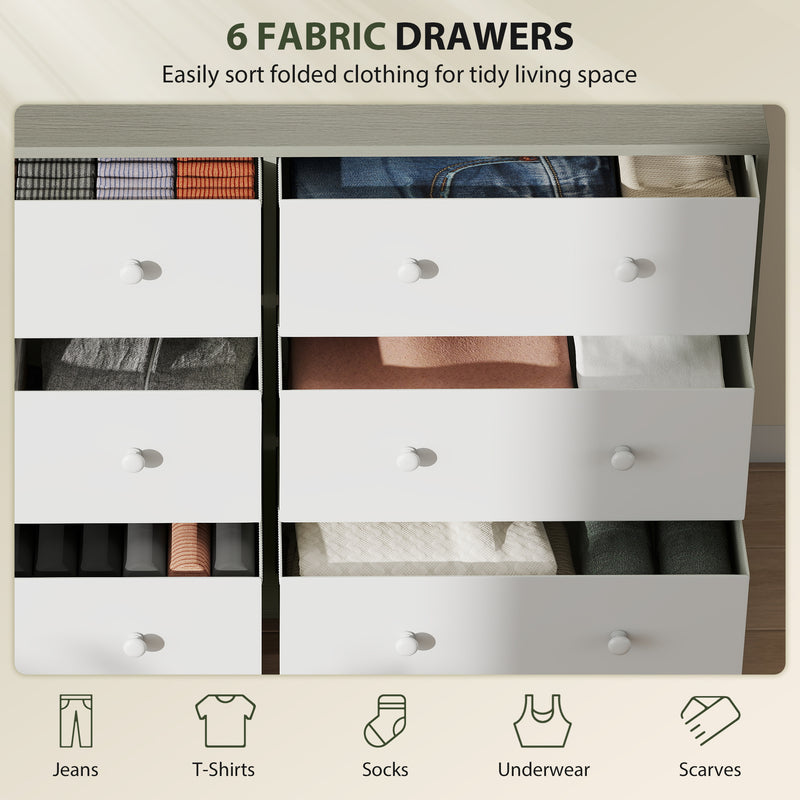 Wide 6-drawer chest of drawers – image 4