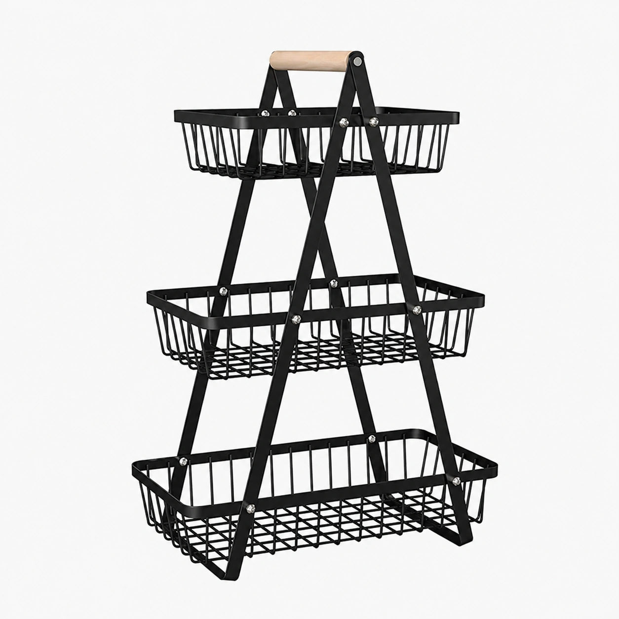 2 & 3 Tier Metal Fruit Basket Stand | Kitchen Countertop Bread & Vegetable Organizer