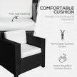 Black rattan garden armchair – image 5