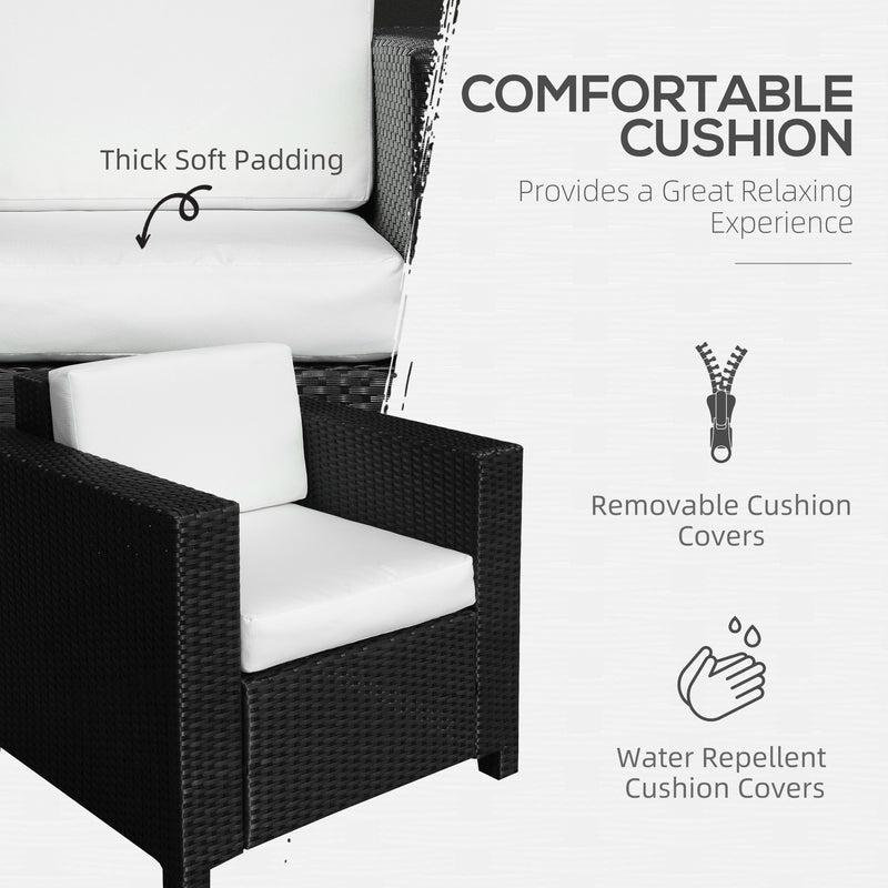 Black rattan garden armchair – image 5