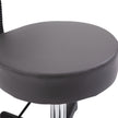 Grey salon stool with backrest – image 9