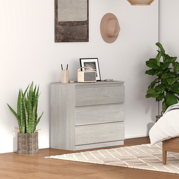 Grey 3-drawer chest – image 2
