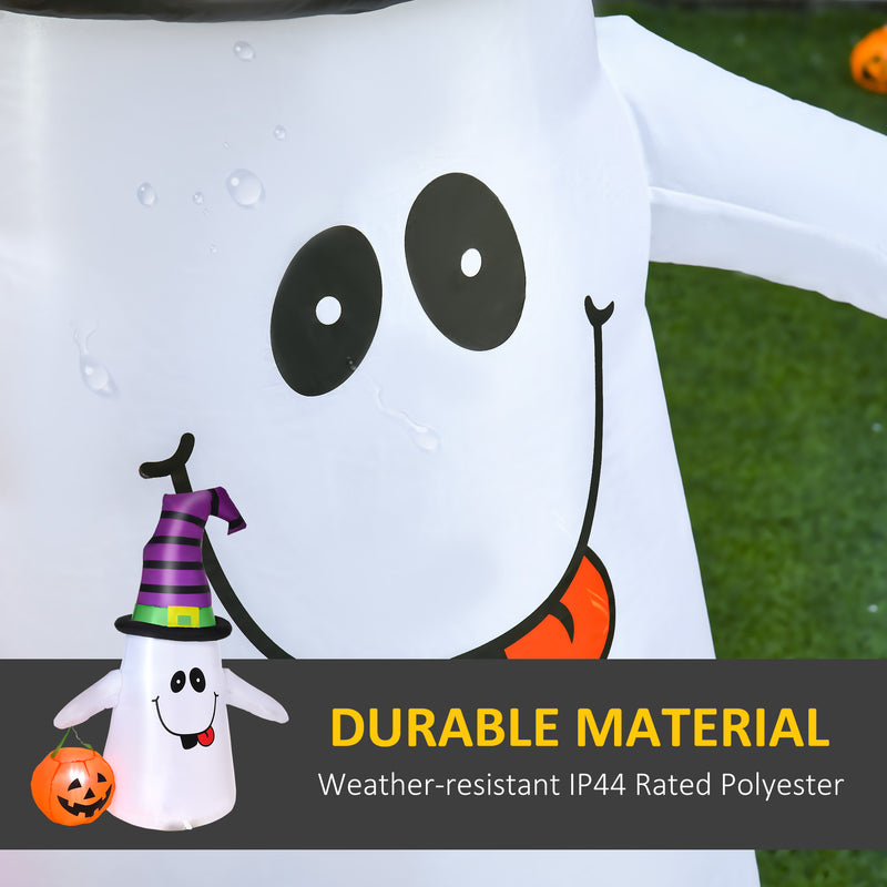 1.2m Inflatable Witch Ghost with Pumpkin & LED Lights – image 6 of 9