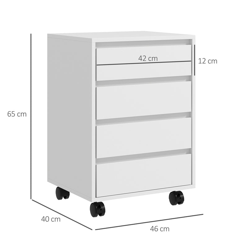 White 4-drawer filing cabinet – image 3
