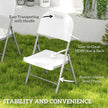 Outsunny Set of Two Foldable Outdoor Chairs - White – view 5