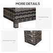 Mixed grey rattan coffee table – image 4