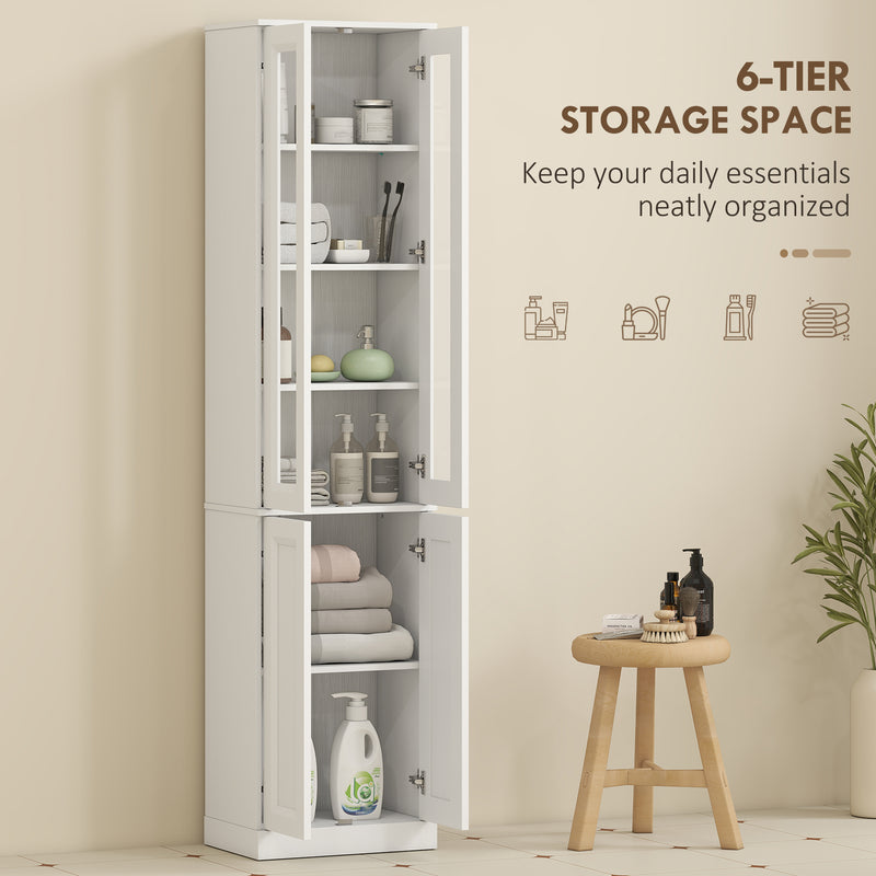 White tall bathroom cabinet – image 4