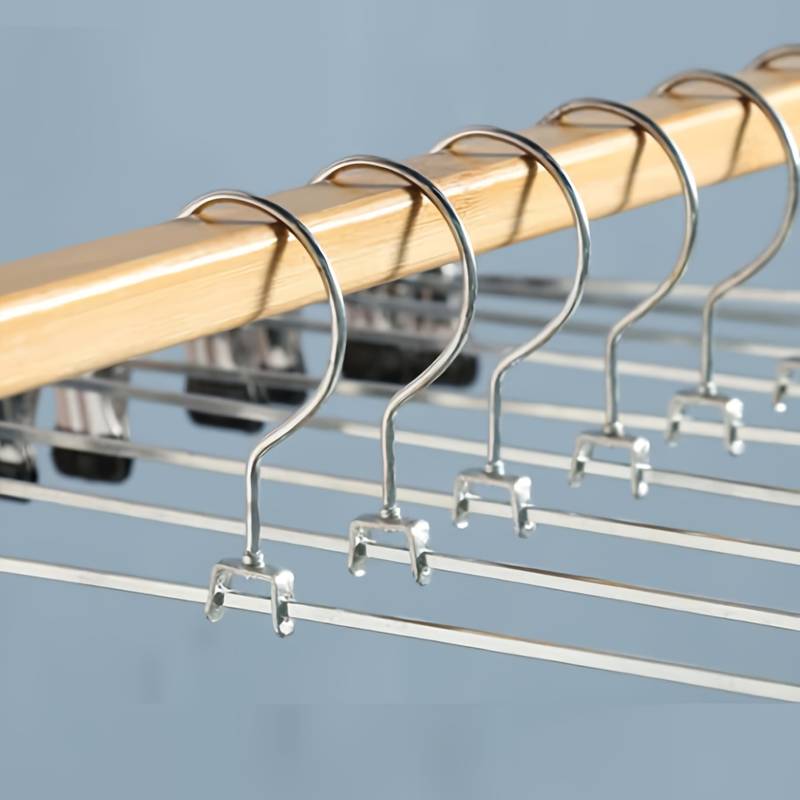 10pcs Non-slip Metal Clothes Hangers with Clips