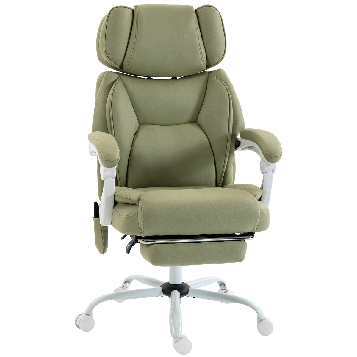 HOMCOM High Back Vibration Massage Office Chair Heated Reclining Computer Chair w/ Adjustable Height, Swivel Wheels