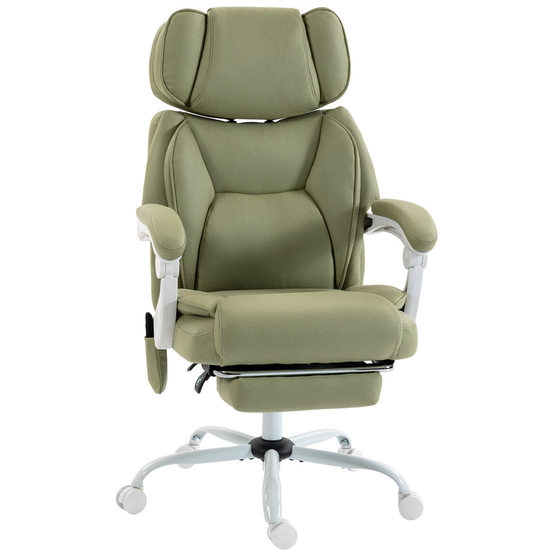 HOMCOM High Back Vibration Massage Office Chair Heated Reclining Computer Chair w/ Adjustable Height, Swivel Wheels