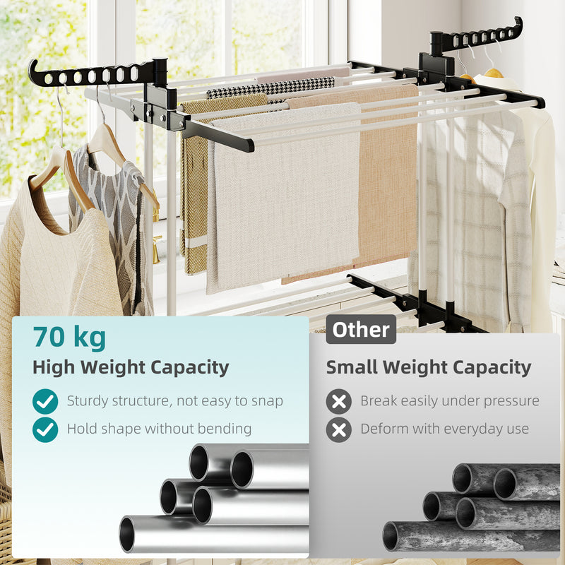 Folding clothes drying rack – image 5
