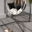Outsunny Hammock Chair Stand Only, Hanging Chair Stand with X-Shape Base, Heavy Duty Steel Single Hammock Egg Swing – view 9