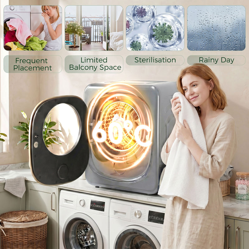 4kg silver touch-control tumble dryer – image 7