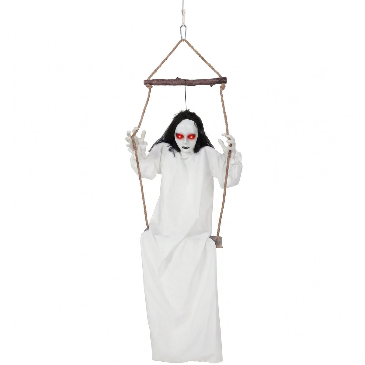 170cm Animated Hanging Swing Ghost with Glowing Eyes & Sound – image 1 of 9