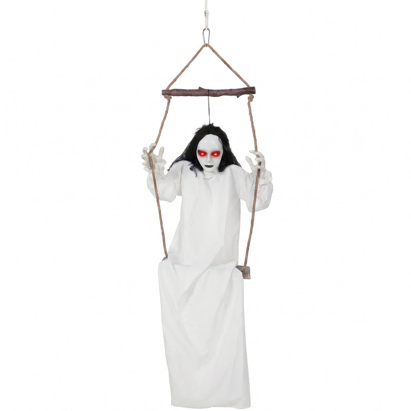 170cm Animated Hanging Swing Ghost with Glowing Eyes & Sound – image 1 of 9