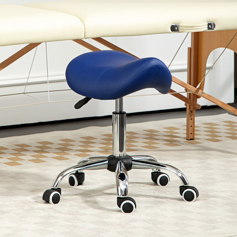 Dark blue saddle stool – image 2
