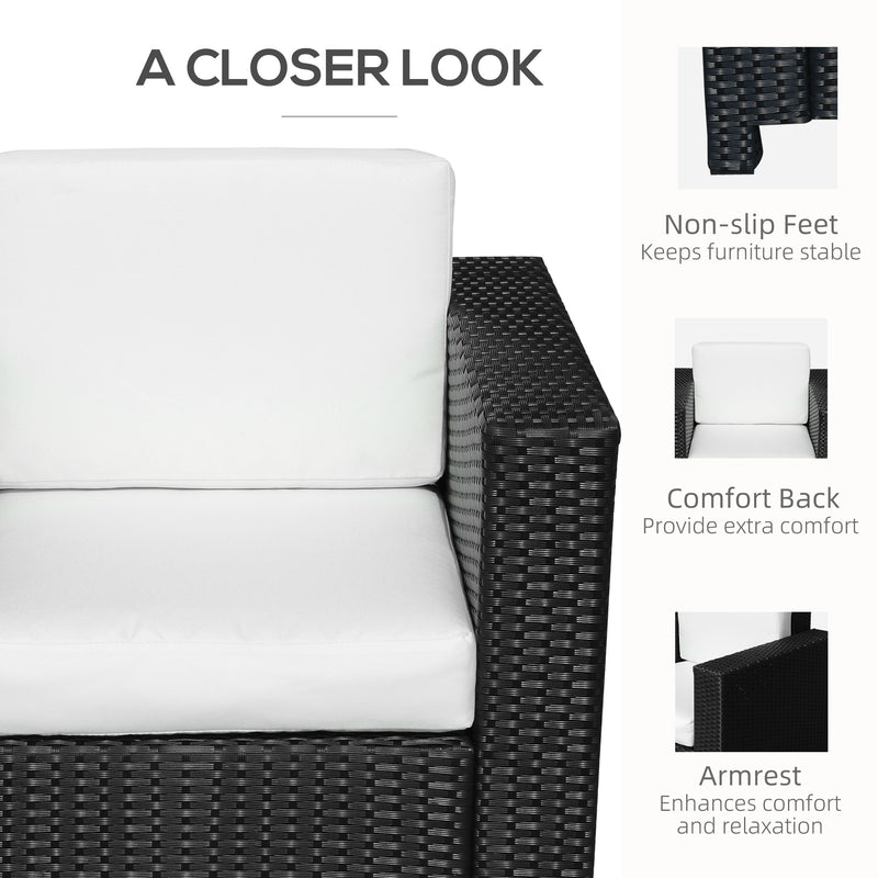 Black rattan garden armchair – image 6