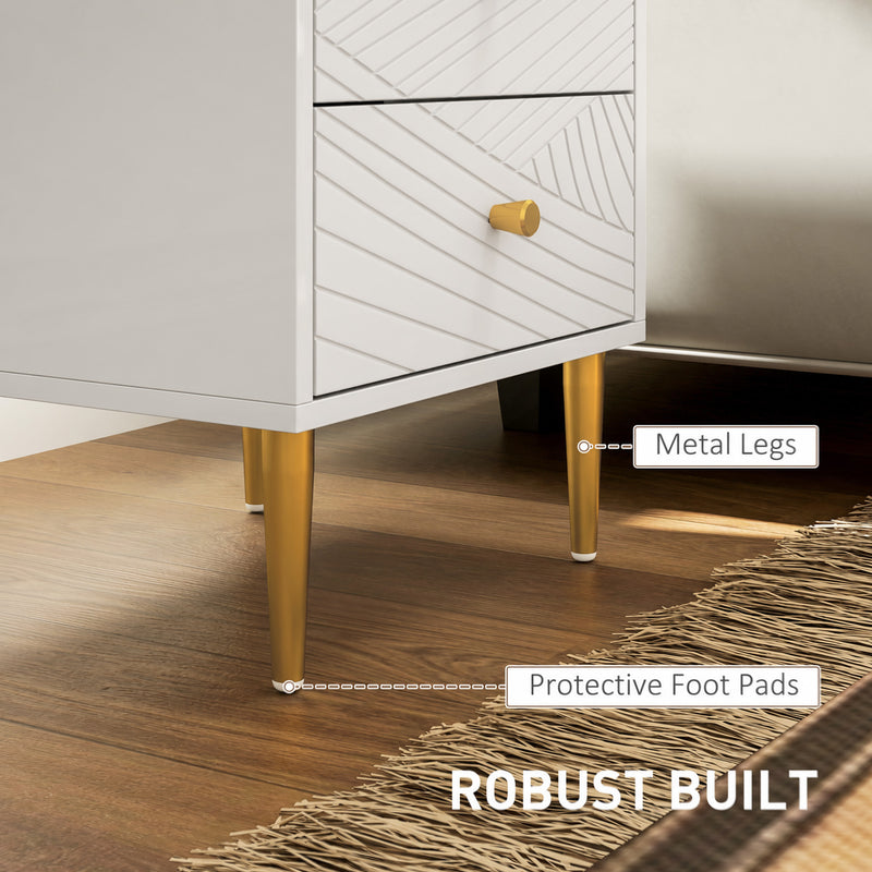 White & gold bedside table – image 6