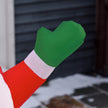 Close-up of a decorative detail on the 8ft Santa and snowman hot air balloon Christmas inflatable