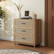 Rattan 3-drawer chest of drawers – image 10