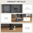 Black 6-drawer fabric chest – image 6