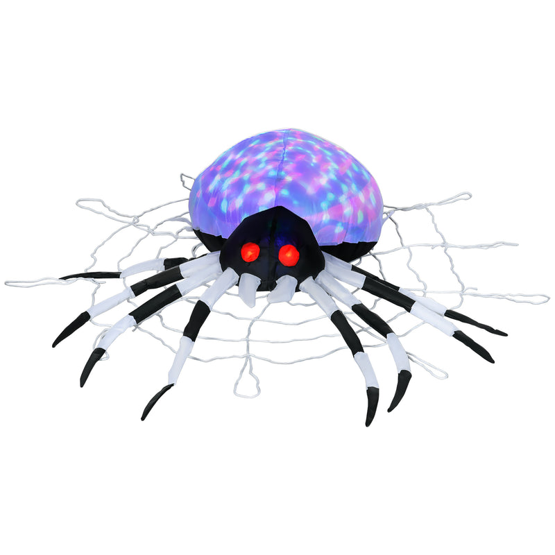 5ft Inflatable Hanging Spider with Colourful LED Lights – image 1 of 9