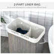 Grey 2-section laundry basket – image 5