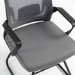 HOMCOM Desk Chair No Wheels, Office Chair with Mesh Back, Lumbar Support, Metal Base for Waiting Room, Conference Room – view 10