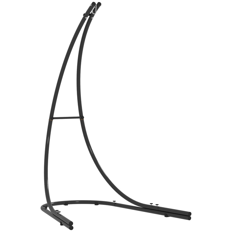 Outsunny Hammock Chair Stand Only, Hanging Chair Stand with Extra Large Base, Heavy Duty Metal Single Hammock Egg Swing