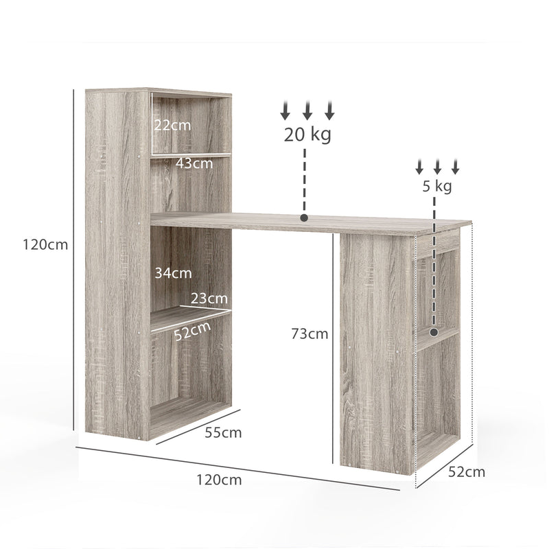 Computer desk with bookshelves – image 3